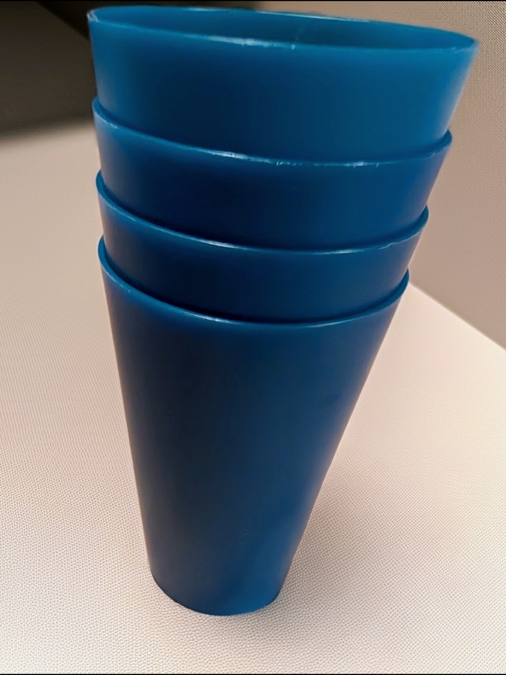 Durable Blue Stackable Plastic Tumblers
